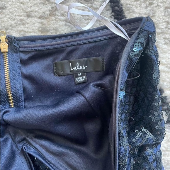 Sparkly blue strapless dress - Picture 3 of 3